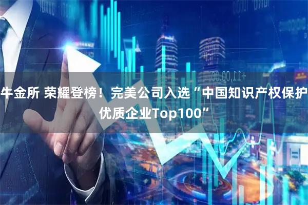 牛金所 荣耀登榜！完美公司入选“中国知识产权保护优质企业Top100”