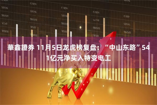 華鑫證券 11月5日龙虎榜复盘：“中山东路”541亿元净买入特变电工